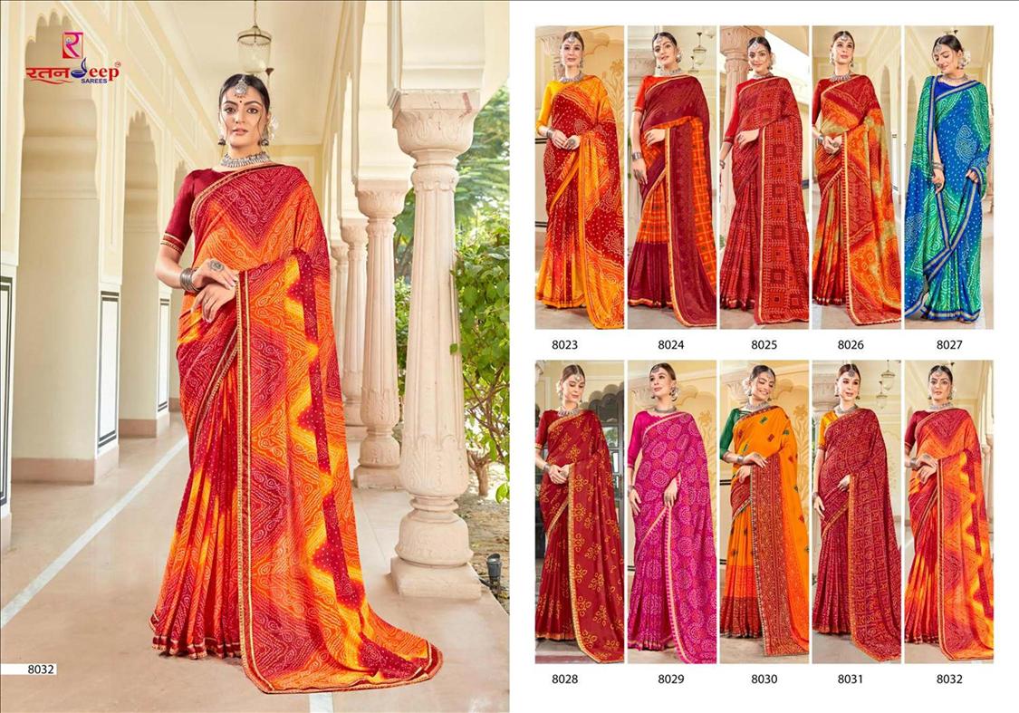 Bandhan Designer Bandhej Regular Wear Printed Designer Latest Saree Collection